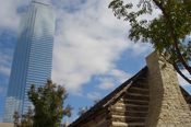 The first home built in Dallas and the tallest building